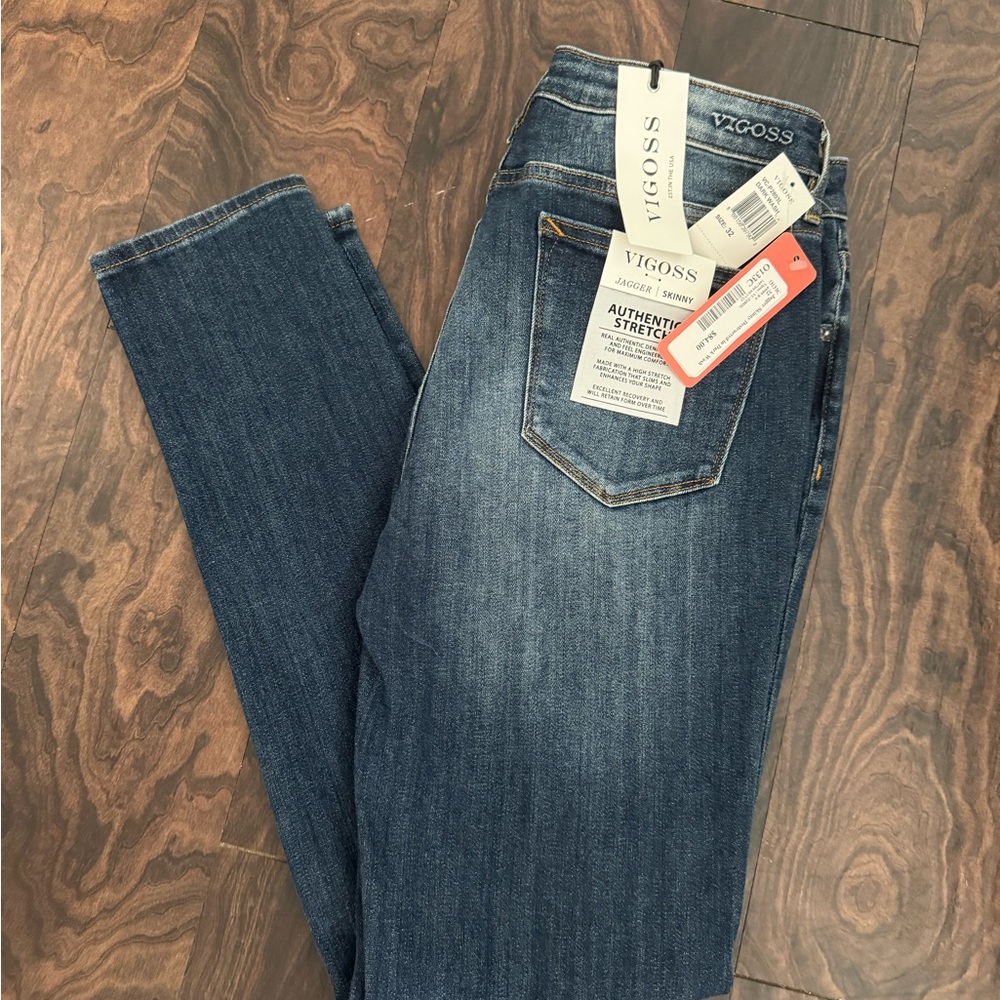 Vigoss Blue Skinny Jeans with Classic Denim Wash
